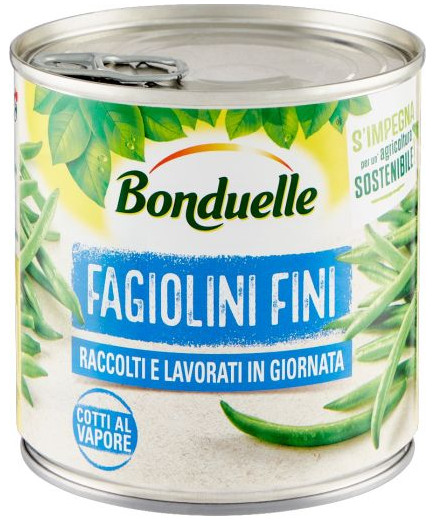 BONDUELLE FAGIOLINI FINIGR 295 LATTA COTTI A VAPORE