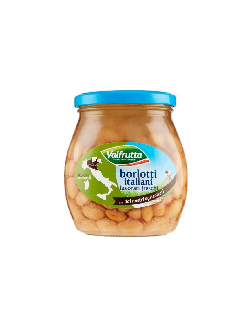 Valfrutta Fagioli Borlotti gr.580 Vaso In Vetro