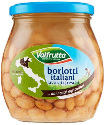 Valfrutta Fagioli Borlotti gr.580 Vaso In Vetro