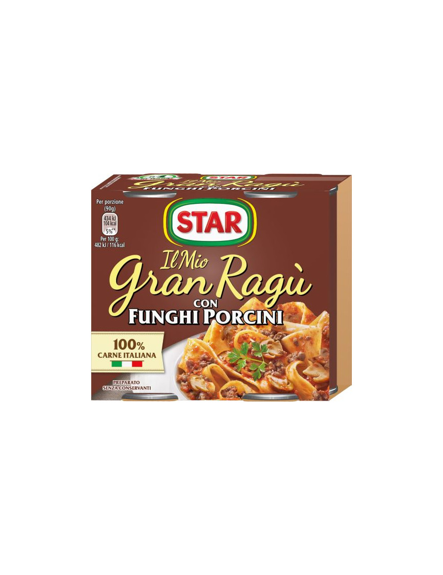 STAR RAGU' FUNGHI PORCINI G.180X2 CARNE ITALIANA