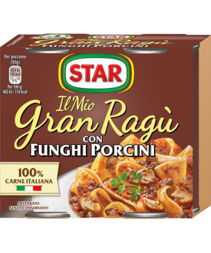 STAR RAGU' FUNGHI PORCINI G.180X2 CARNE ITALIANA