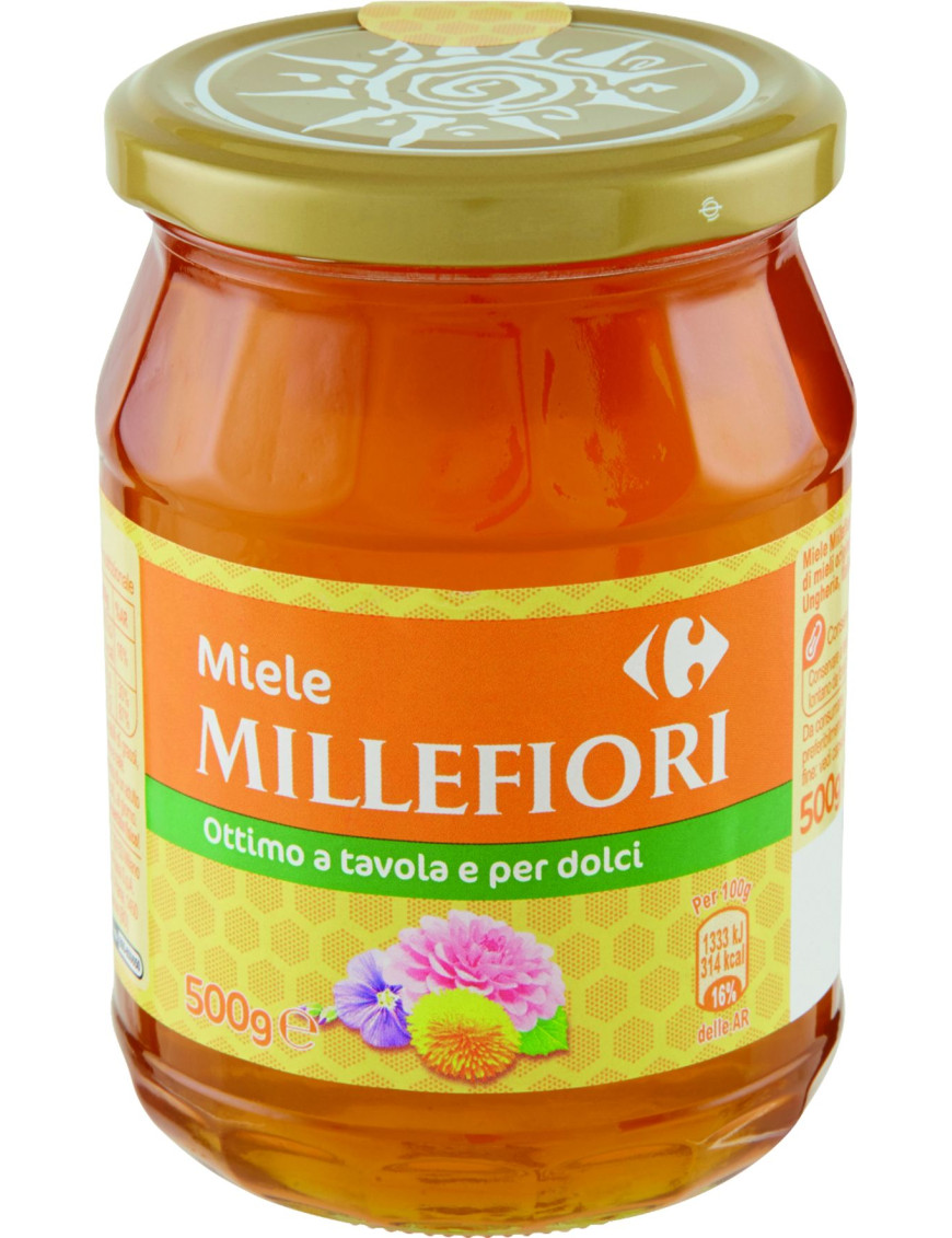 Carrefour Miele Millefiori Vaso Vetro gr.500