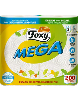 FOXY MEGA CARTA CUCINA 2 ROTOLI 2 VELI DEC.