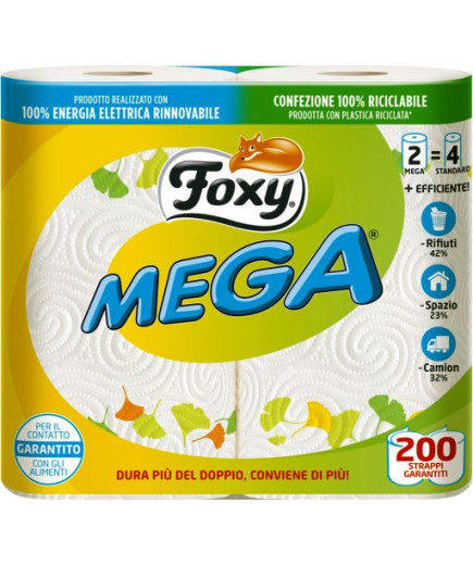 FOXY MEGA CARTA CUCINA 2 ROTOLI 2 VELI DEC.