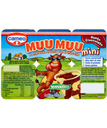 Cameo Muu Muu Mini Cioccolato gr.50X6