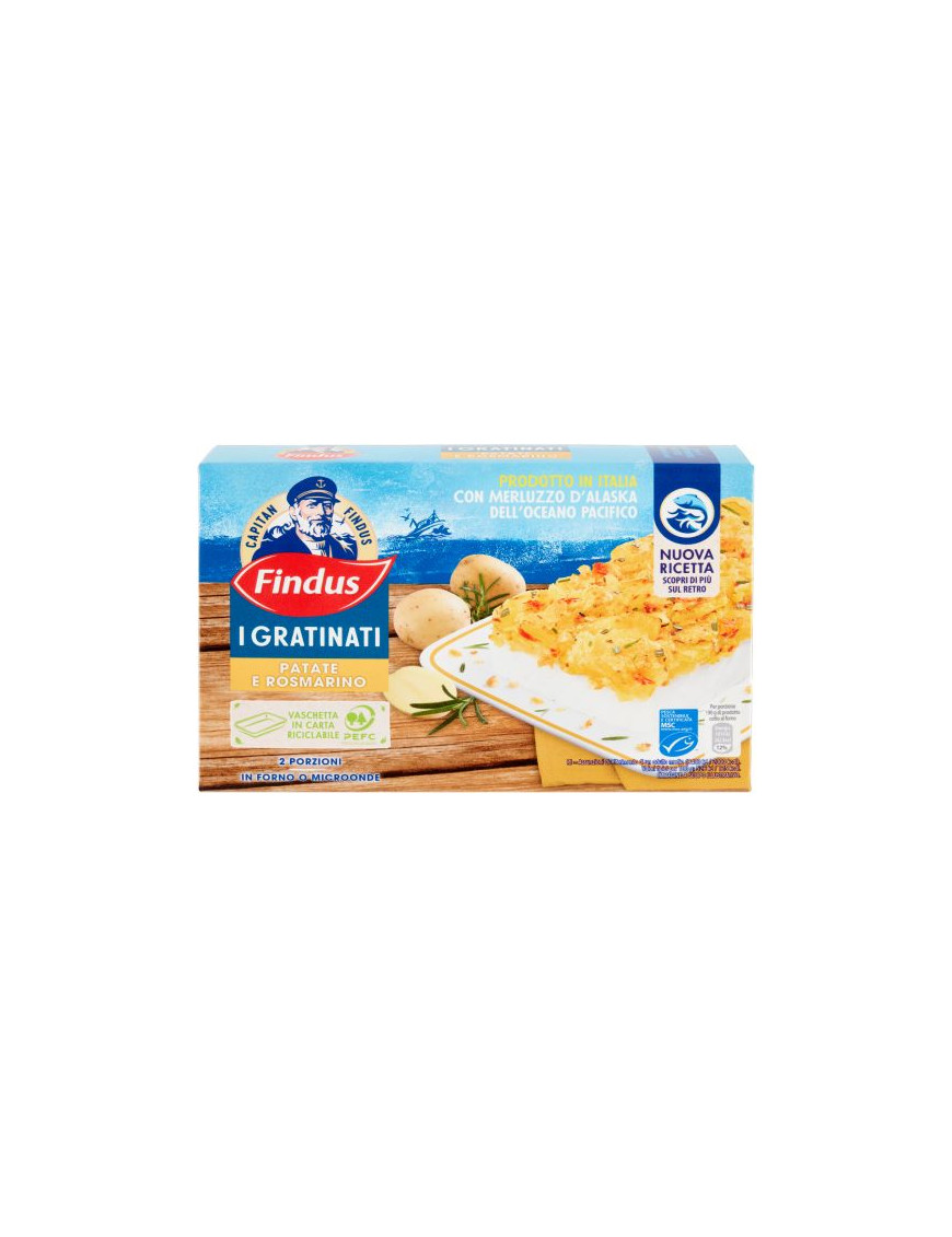 Findus Filetti Di Merluzzo Gratinati Con Patate E Rosmarino gr.380