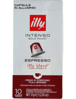 ILLY CAFFE ESPRESSO INTENSO 10CPS 57G. -COMP. NESPRESSO