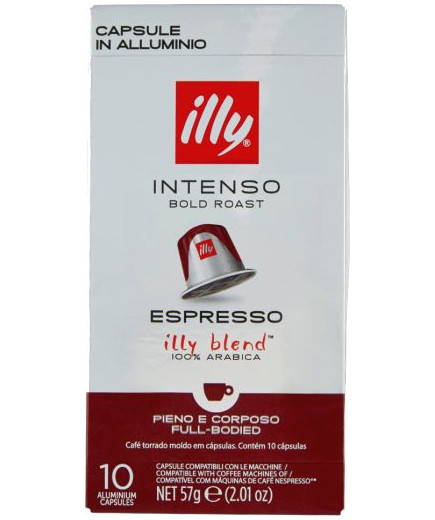 ILLY CAFFE ESPRESSO INTENSO 10CPS 57G. -COMP. NESPRESSO