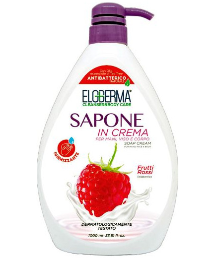 ELODERMA CREMA DI SAPONE LT.1 DISPENCER FRUTTI ROSSI