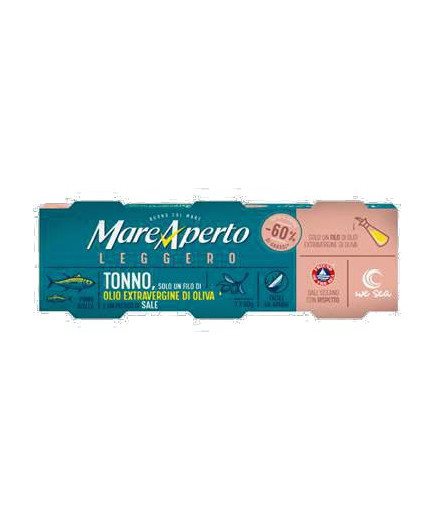 Mareaperto Tonno Leggero Olio Extra Vergine D'Oliva gr.60X3