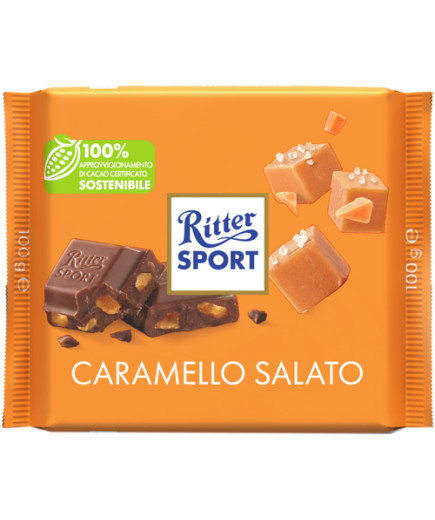 RITTER SPORT TAVOLETTA CIOCC.E CARAMELLO SALATO G.100