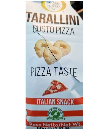 TERRE DI PUGLIA TARALLI MILLERIGHE PIZZA GR 80