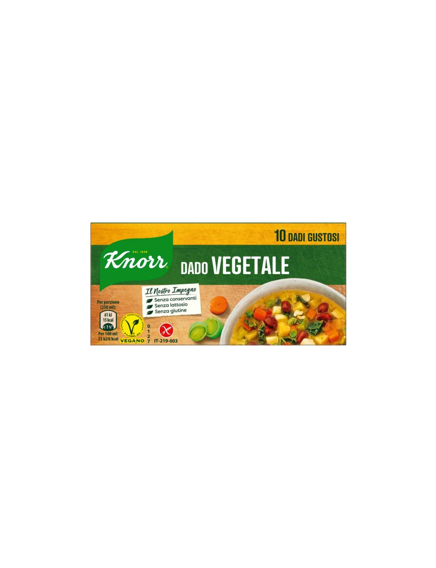 KNORR BRODO VEGETALE X10  G.100  TAVOLETTA