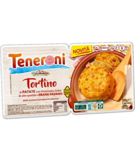 TENERONI TORTINO DI PATATE PROSC.COTTO A.Q E GRANA G.200