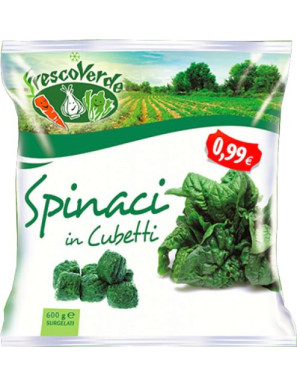 FRESCOVERDE SPINACI IN CUBETTIG.600 SURG