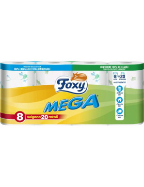 FOXY CARTA IGIENICA MEGA ROTOLONI X8 2 VELI