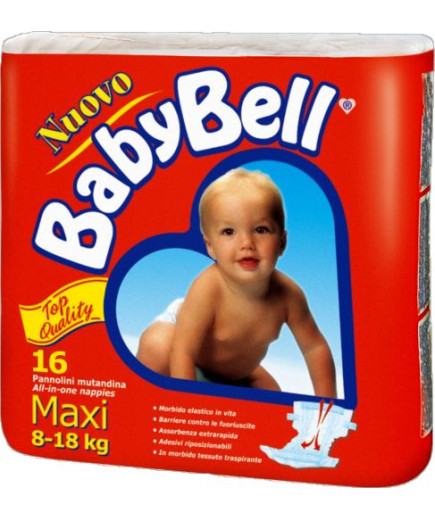 BABY BELL MAXI PANNOLINI X16 ROSSO KG.8/18