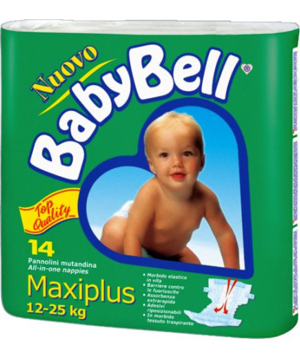 BABY BELL PANNOLINI MAXI PLUS X14 VERDE KG.12/25  PLUS