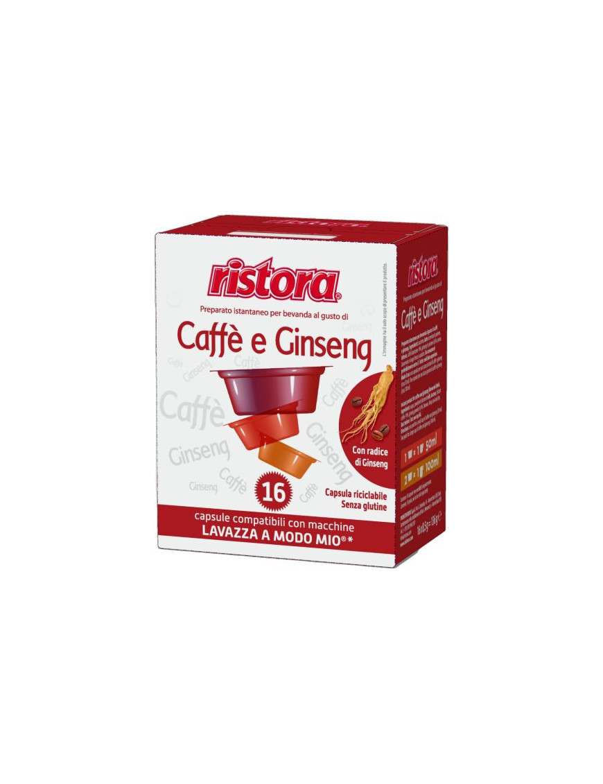 RISTORA CAPSULE CAFFE' E GINSENG COMP.LAVAZZA AMM G8,5X16