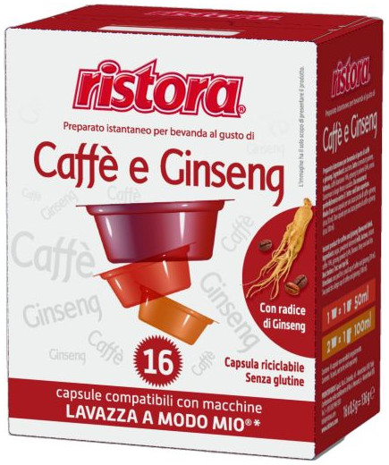 RISTORA CAPSULE CAFFE' E GINSENG COMP.LAVAZZA AMM G8,5X16