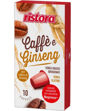RISTORA CAPSULE CAFFE'& GINSENG COMP.NESPRESSO G.7,5 X10