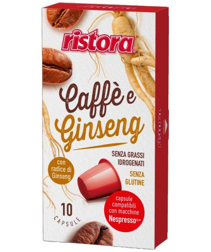 RISTORA CAPSULE CAFFE'& GINSENG COMP.NESPRESSO G.7,5 X10