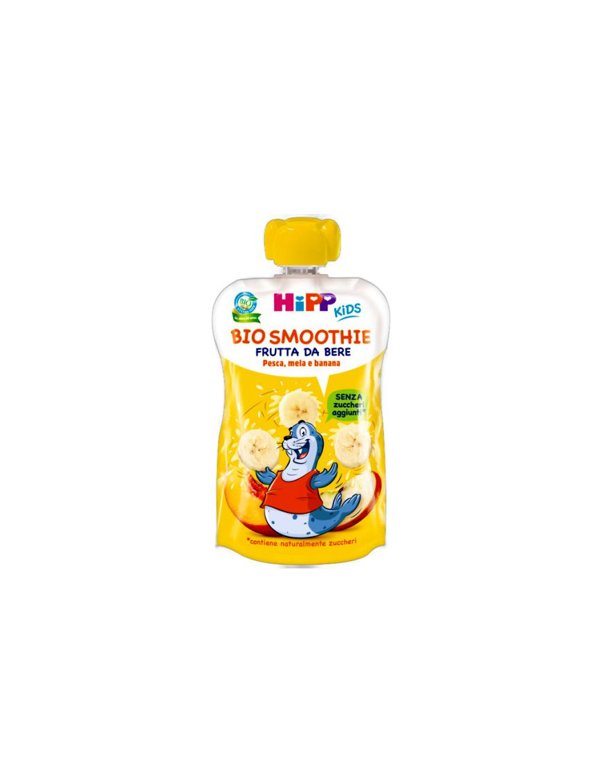 HIPP BIO SMOOTHIES MELA,PESCAE BANANA 120ML