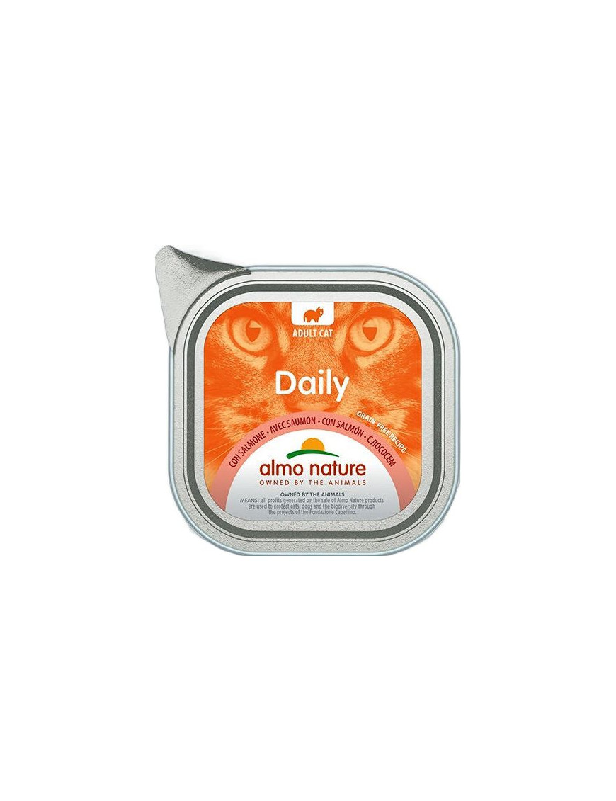 ALMO NATURE GATTO DAILY CON SALMONE GR 100 VASCHETTA