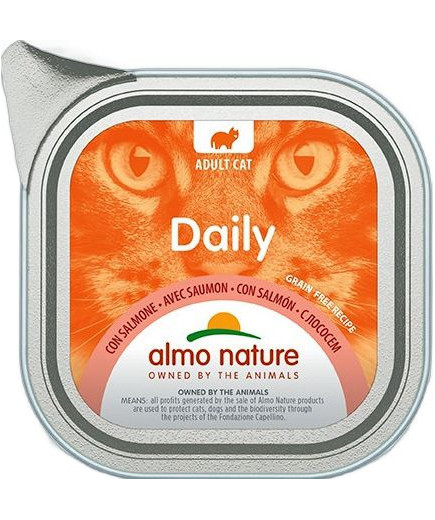 ALMO NATURE GATTO DAILY CON SALMONE GR 100 VASCHETTA