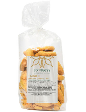 DOLCEZZE SALENTINE TARALLI CURCUMA E SEMI DI CHIA G.250