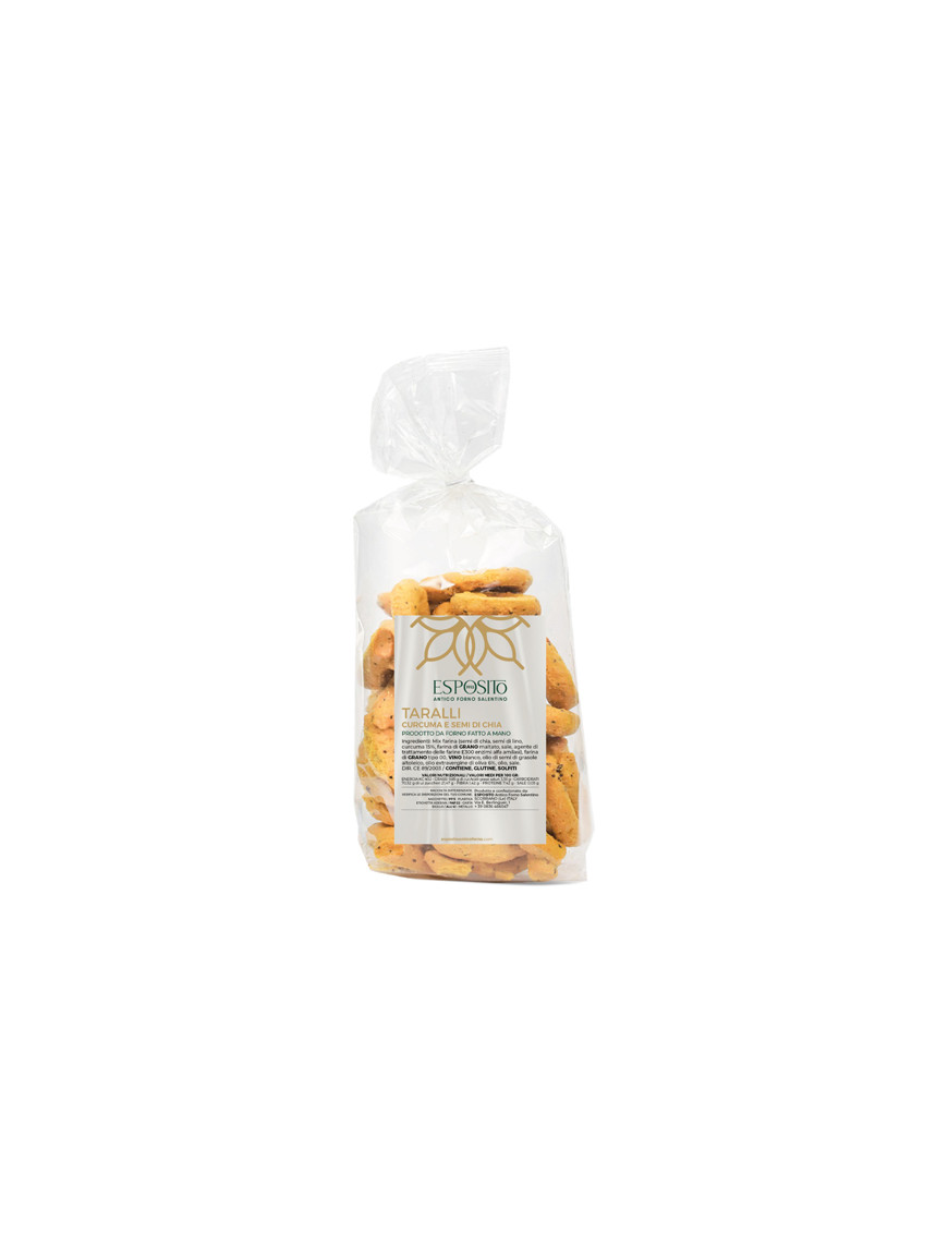 DOLCEZZE SALENTINE TARALLI CURCUMA E SEMI DI CHIA G.250