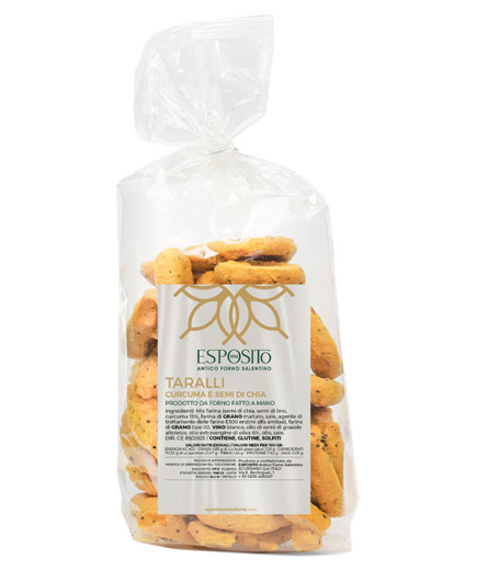 DOLCEZZE SALENTINE TARALLI CURCUMA E SEMI DI CHIA G.250