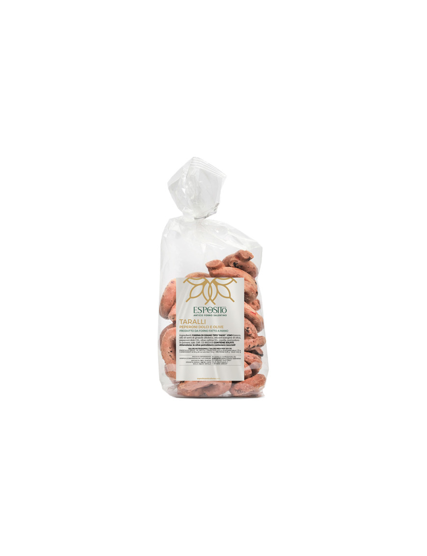 DOLCEZZE SALENTINE TARALLI PEPERONI DOLCI E OLIVE G.250