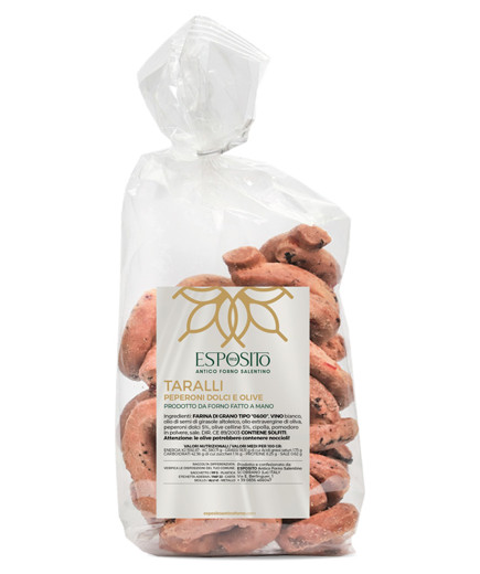 DOLCEZZE SALENTINE TARALLI PEPERONI DOLCI E OLIVE G.250