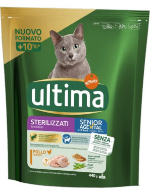 ULTIMA CAT STERILIZZATO SENIOR SECCO BUSTA GR 440