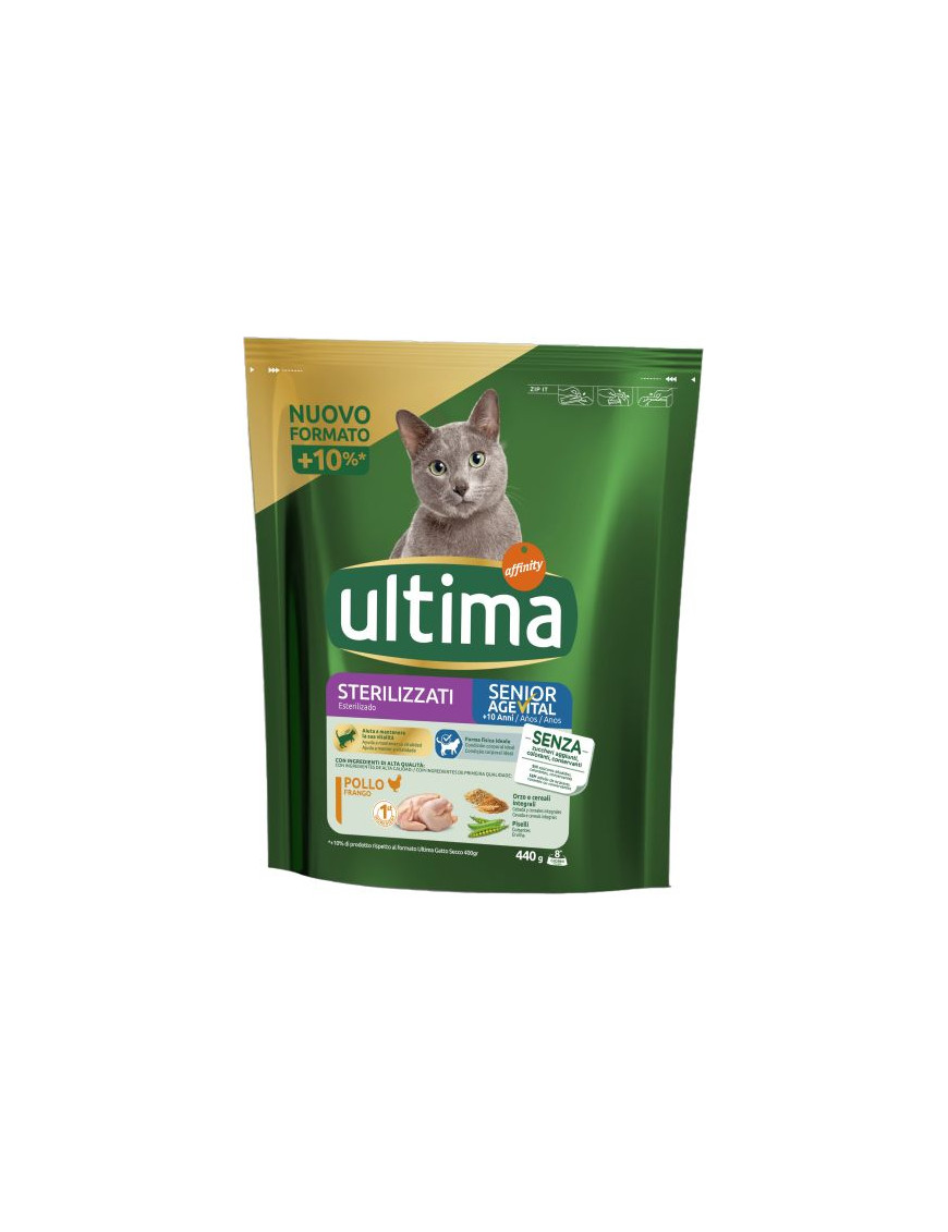 ULTIMA CAT STERILIZZATO SENIOR SECCO BUSTA GR 440