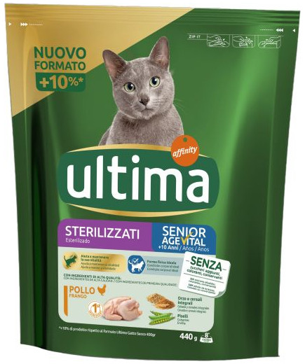 ULTIMA CAT STERILIZZATO SENIOR SECCO BUSTA GR 440