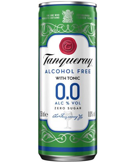 TANQUERAY GIN 0.0 & TONIC CL.25 LATTINA