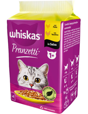 WHISKAS PRANZETTI CARNIBIANCHE G.50X6