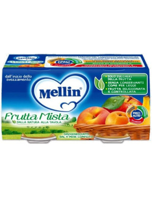 Mellin Omogeneizzato Frutta Mista gr.100 X2 Progressi