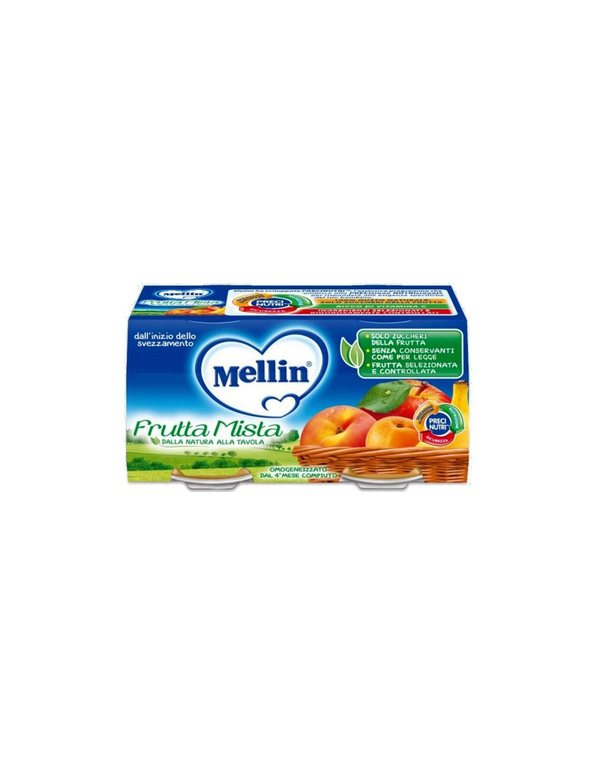 Mellin Omogeneizzato Frutta Mista gr.100 X2 Progressi