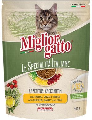 MORANDO MIGLIORGATTO SPE.ITA CROCCANTINI GR.400 POLLO ORZO