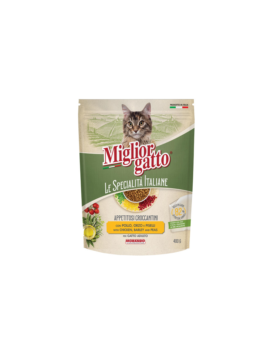 MORANDO MIGLIORGATTO SPE.ITA CROCCANTINI GR.400 POLLO ORZO