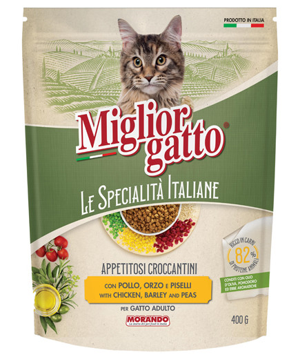 MORANDO MIGLIORGATTO SPE.ITA CROCCANTINI GR.400 POLLO ORZO
