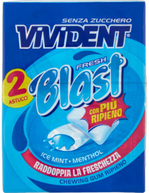 Perfetti Vivident Fresh Blast Blue 2X24