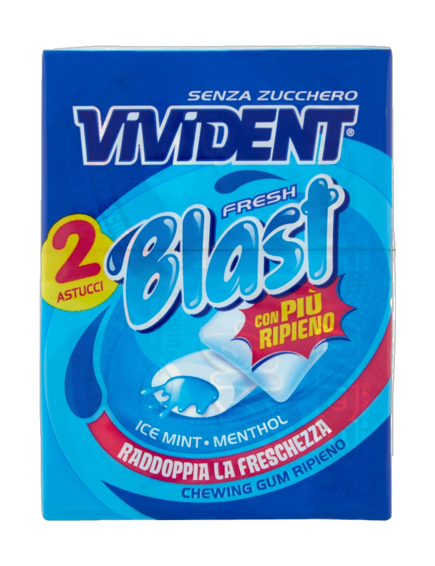 Perfetti Vivident Fresh Blast Blue 2X24