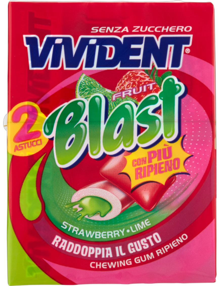 Perfetti Vivident Blast Strawberry Lime