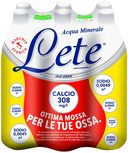 Lete Acqua Minerale Effervescente Naturale cl.50