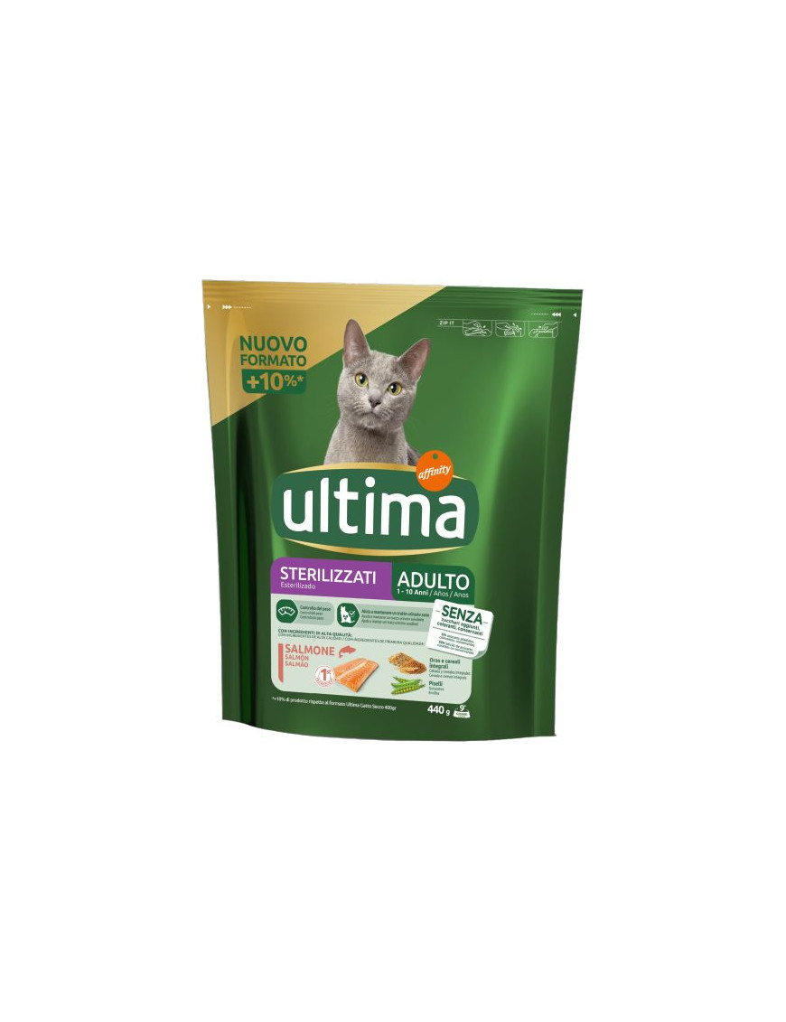 ULTIMA CAT STERILIZZATO SALMONE SECCO BUSTA GR 440