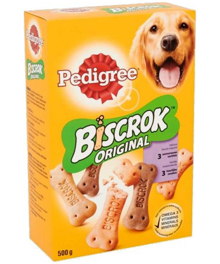 PEDIGREE BISCROCK G.500 SCATOLA  -SNACK CANE-